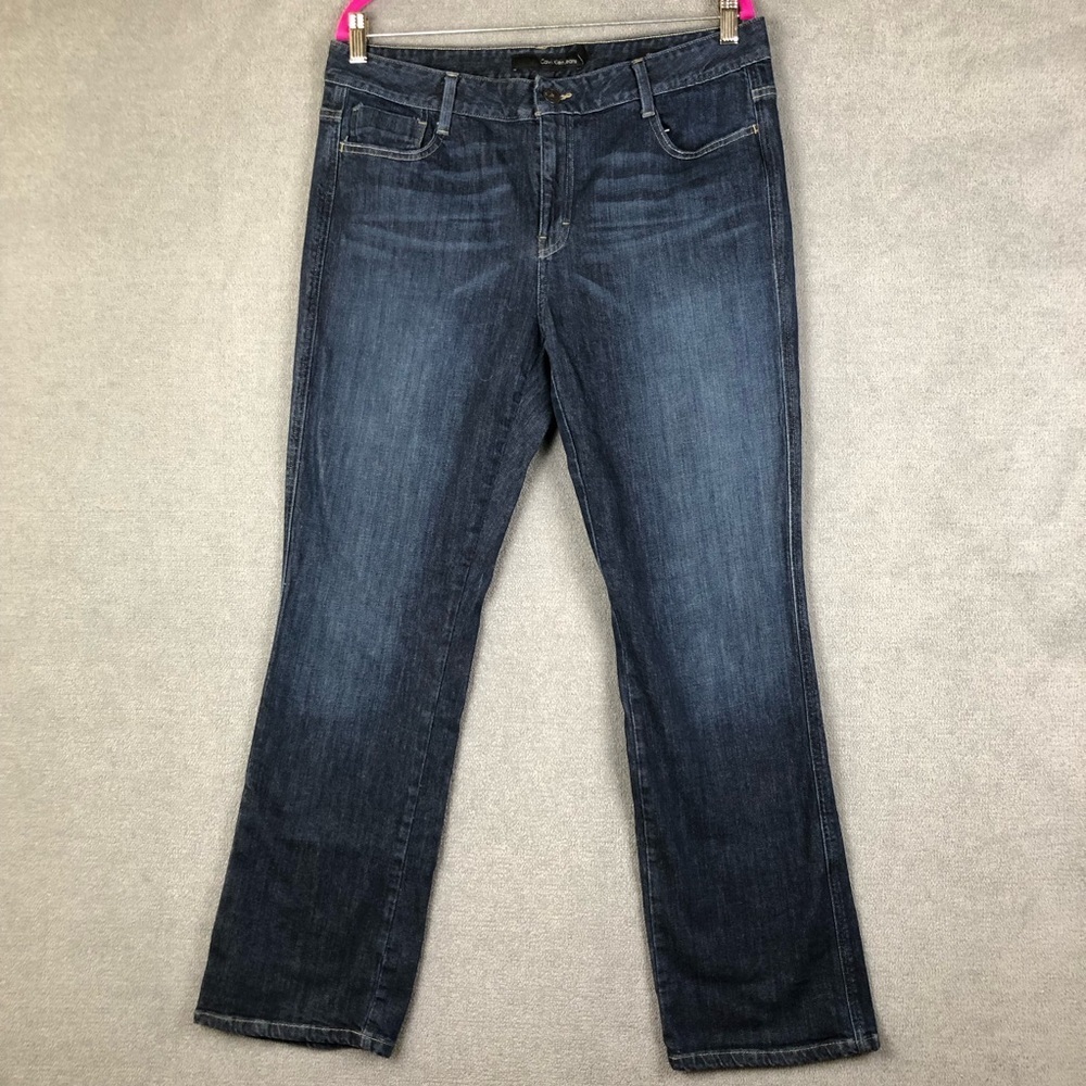 Calvin Klein Lean Boot Stretch Women’s Blue Denim Jeans Size 32/14